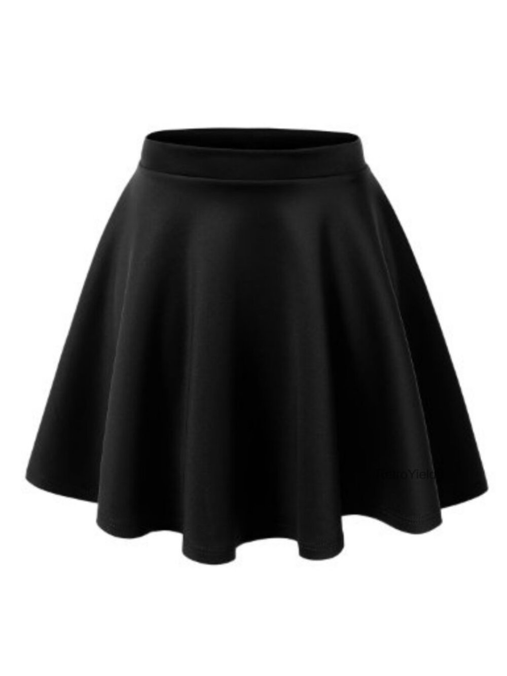 Women's Stretchy Flared Casual Mini Skater Skirt A-Line High Waist 90%